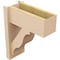 Ekena Millwork 8-in W x 18-in D x 22-in H Funston Block Rough Cedar Woodgrain TimberThane Outlooker, Primed Tan OUTUR080X18X22FST44RCPR - alternate 4